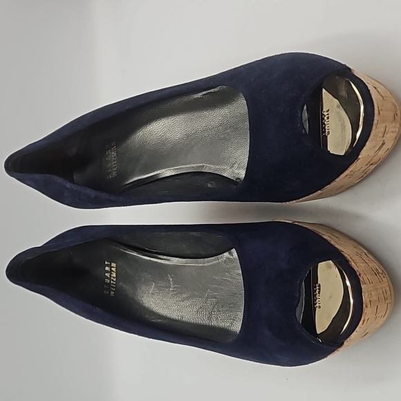 Stuart Weitzman Peep Toe Wedges - Picture 2 of 7